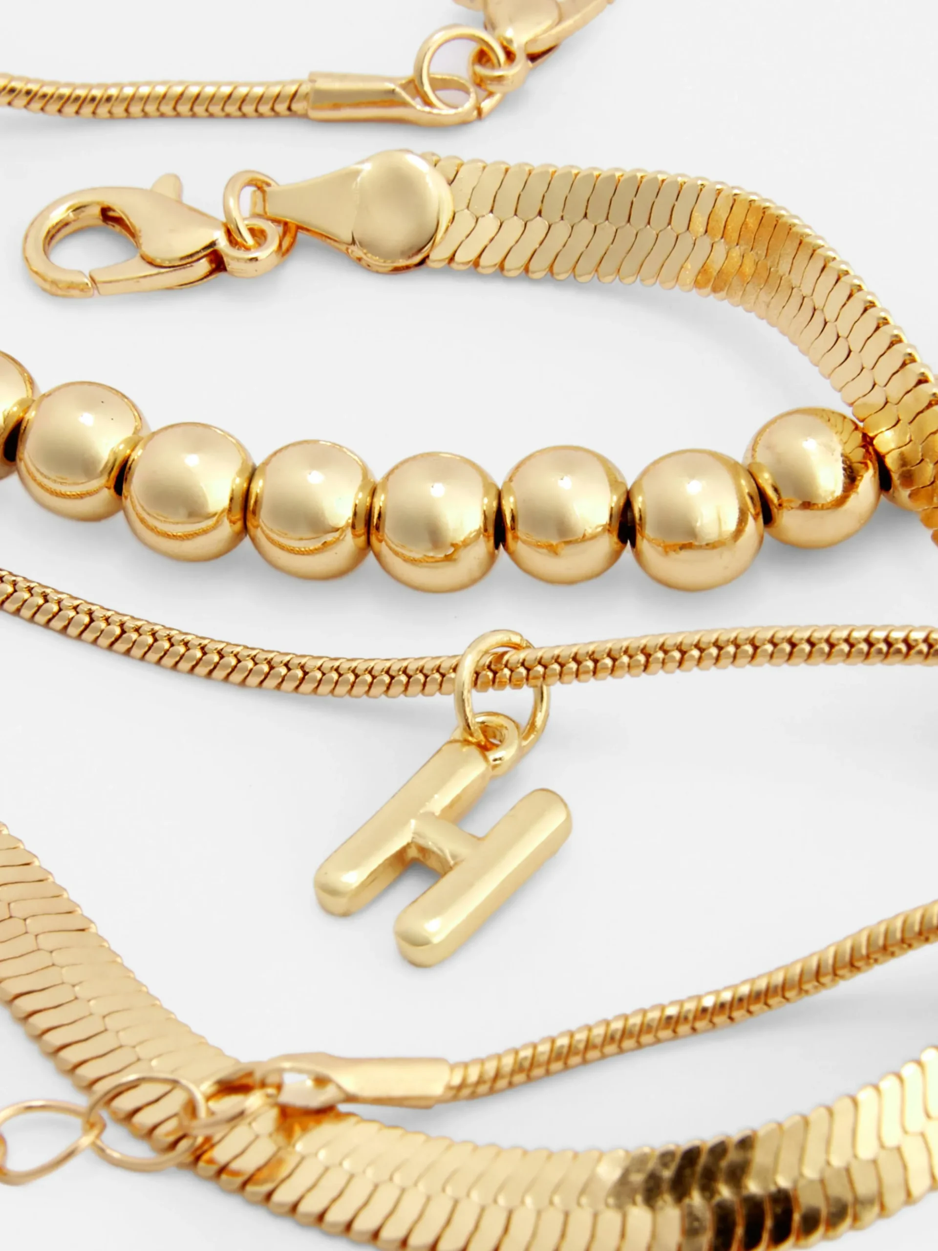 Pack De Tres Tobilleras Con Inicial