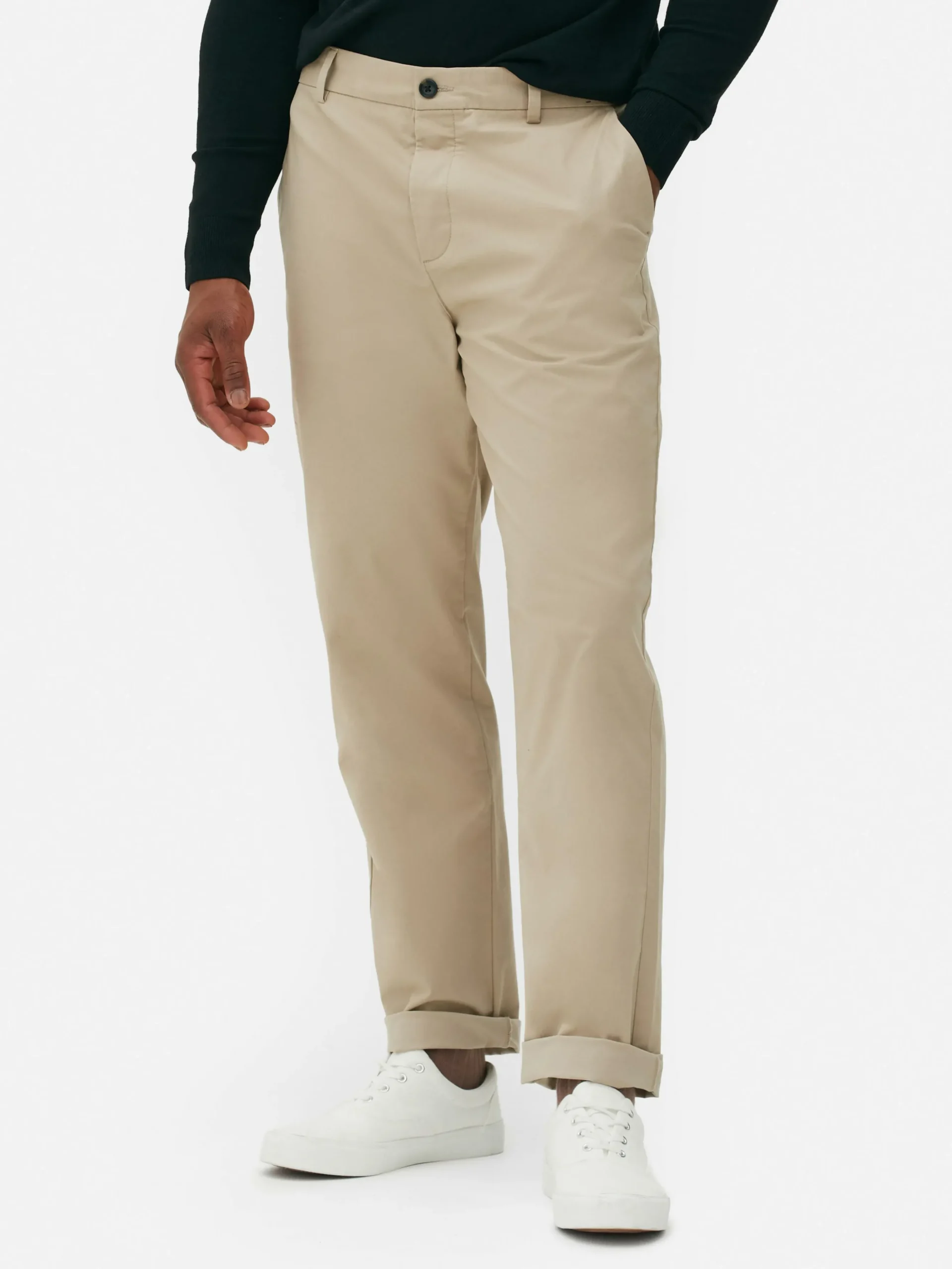 Pantalón Chino Elástico De Pernera Recta