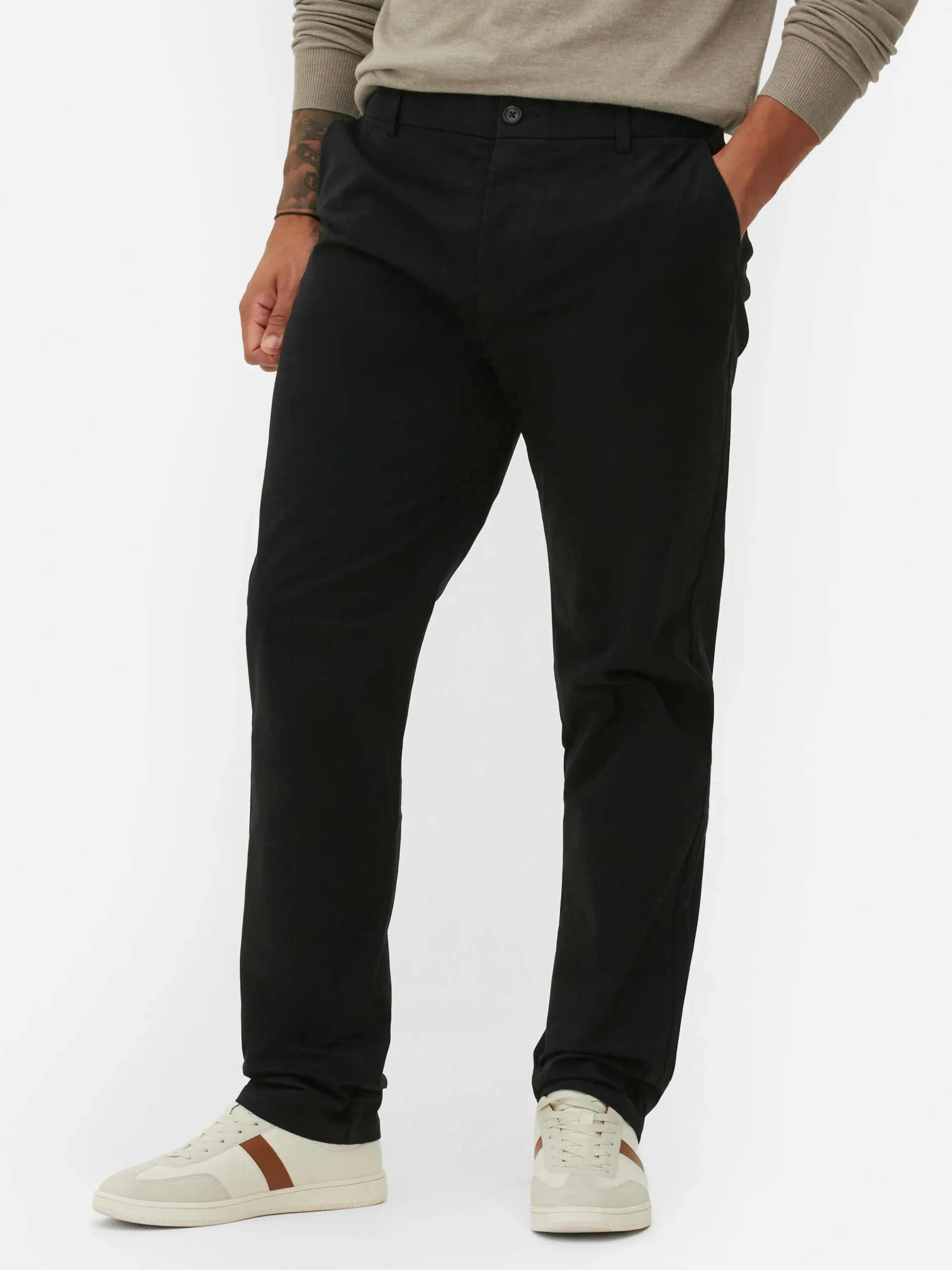 Pantalón Chino Elástico De Pernera Recta