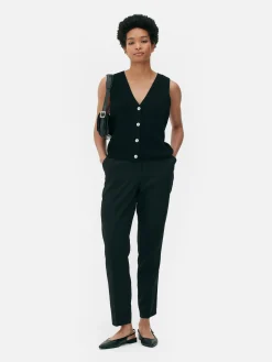 Pantalón De Vestir De Corte Entallado