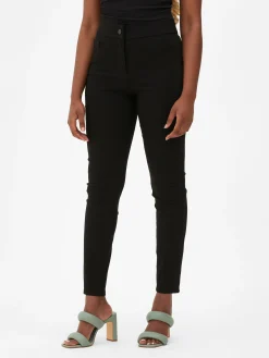 Pantalón Elástico De Corte Entallado