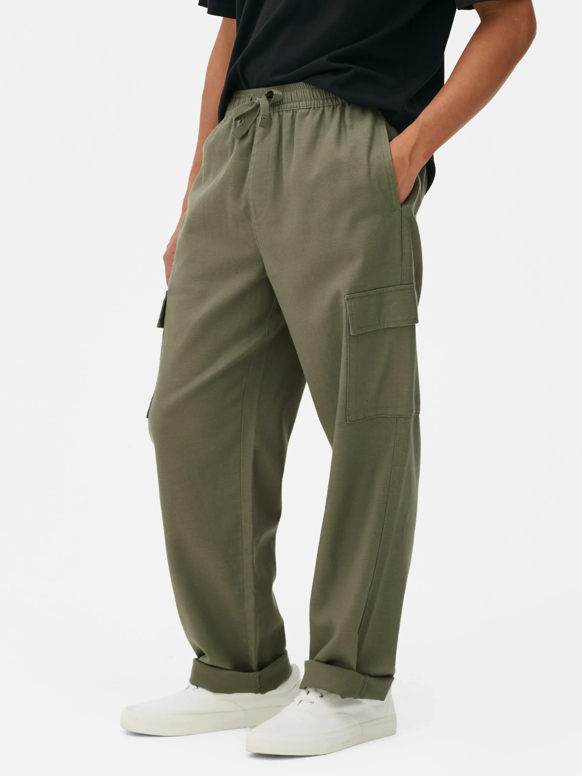 Pantalones Cargo Con Cordón De Ajuste