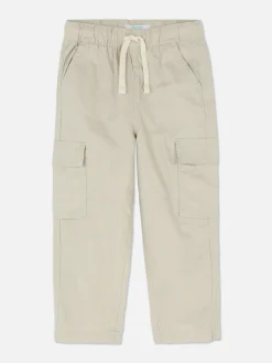 Pantalones Cargo En Mezcla De Lino