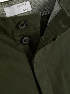 Pantalones Chinos Elásticos De Corte Entallado