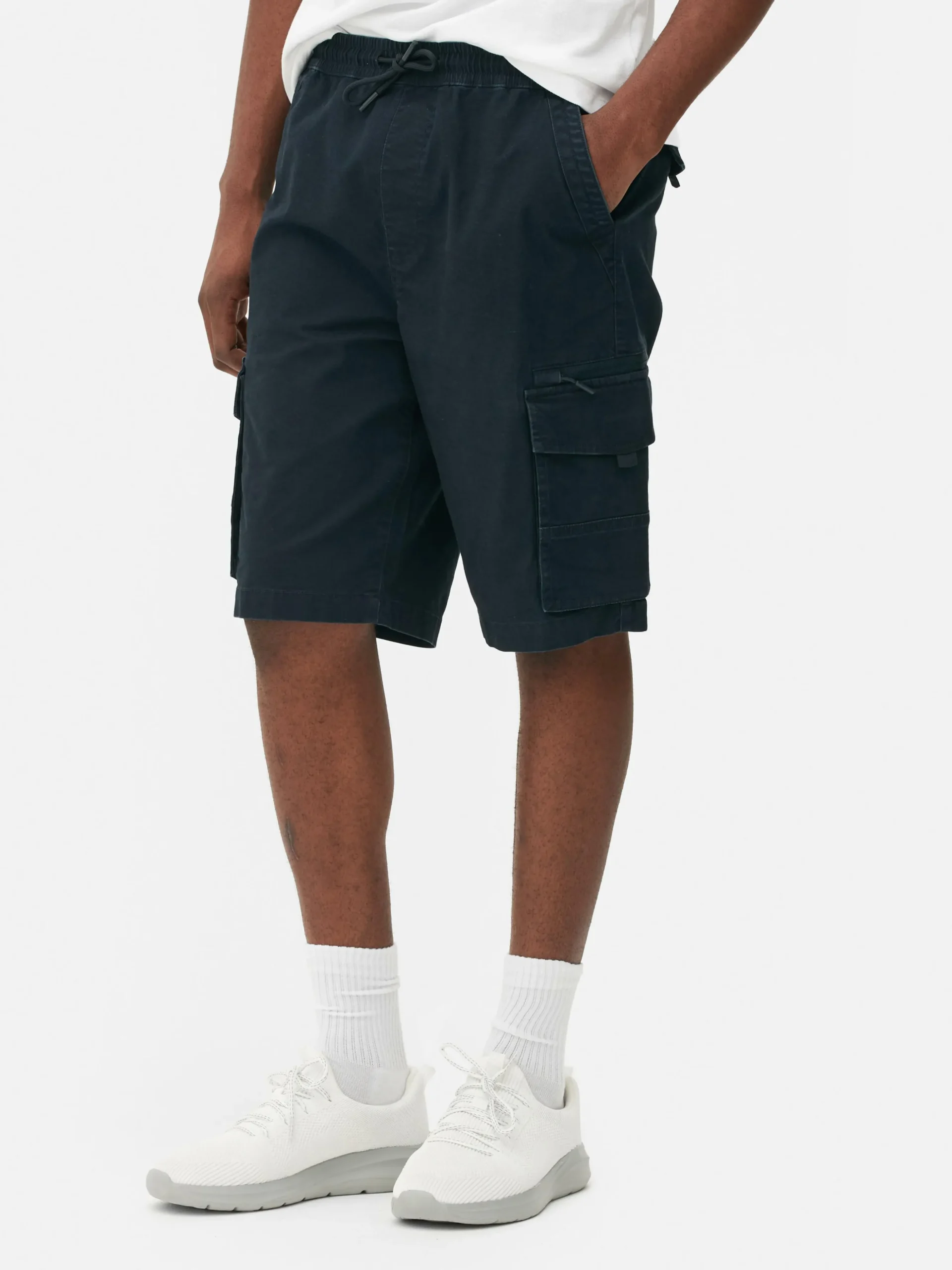 Pantalones Cortos Cargo Con Cordón De Ajuste