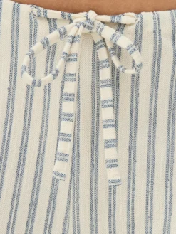 Pantalones De Pernera Ancha A Rayas