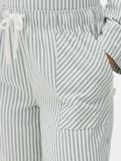 Pantalones De Pijama A Rayas De Pernera Recta