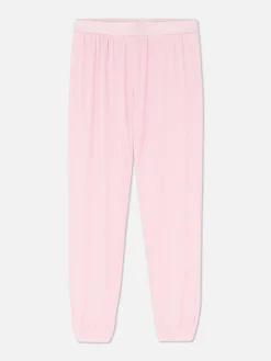 Pantalones De Pijama Acanalados Con Bajos Ajustados