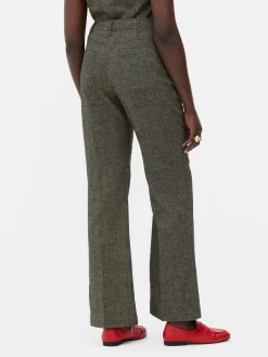 Pantalones En Tejido De Espiga De Rita Ora