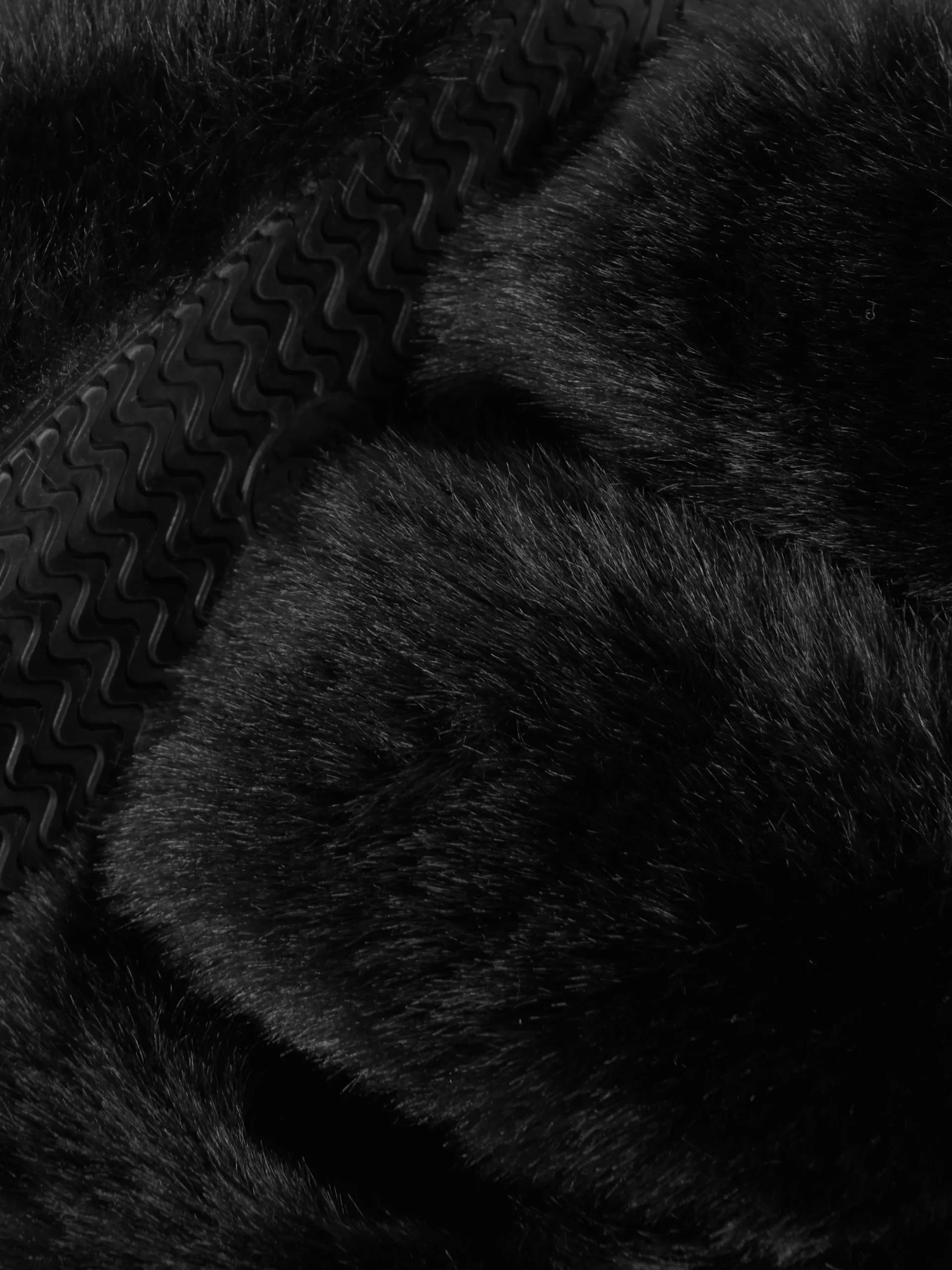 Pantuflas De Pelo Sintético Con Doble Tira