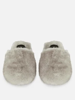 Pantuflas Destalonadas De Pelo De The Edit