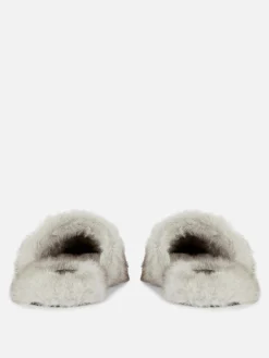 Pantuflas Destalonadas De Pelo De The Edit