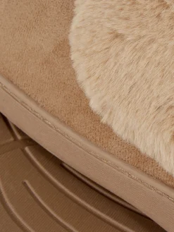 Pantuflas Estilo Mocasín Con Forro De Pelo Sintético