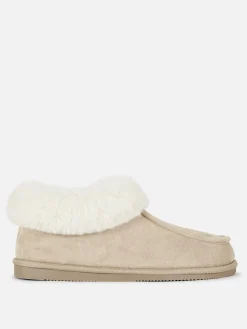 Pantuflas Estilo Mocasín Con Forro De Pelo Sintético