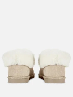 Pantuflas Estilo Mocasín Con Forro De Pelo Sintético