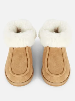 Pantuflas Estilo Mocasín Con Forro De Pelo Sintético