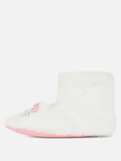 Pantuflas Tipo Patuco De Felpa De Hello Kitty