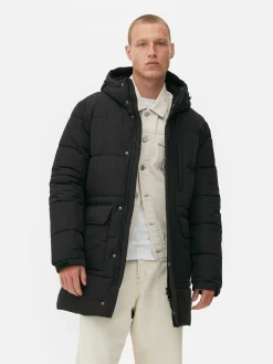 Parka Acolchada Con Capucha