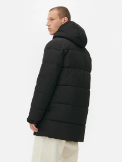 Parka Acolchada Con Capucha