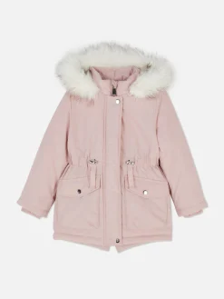 Parka Con Capucha Y Pelo Sintético