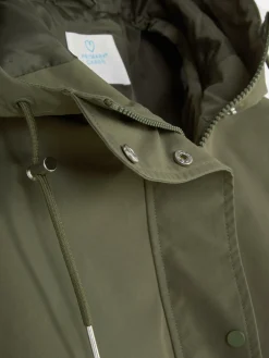 Parka Impermeable Con Cordón De Ajuste