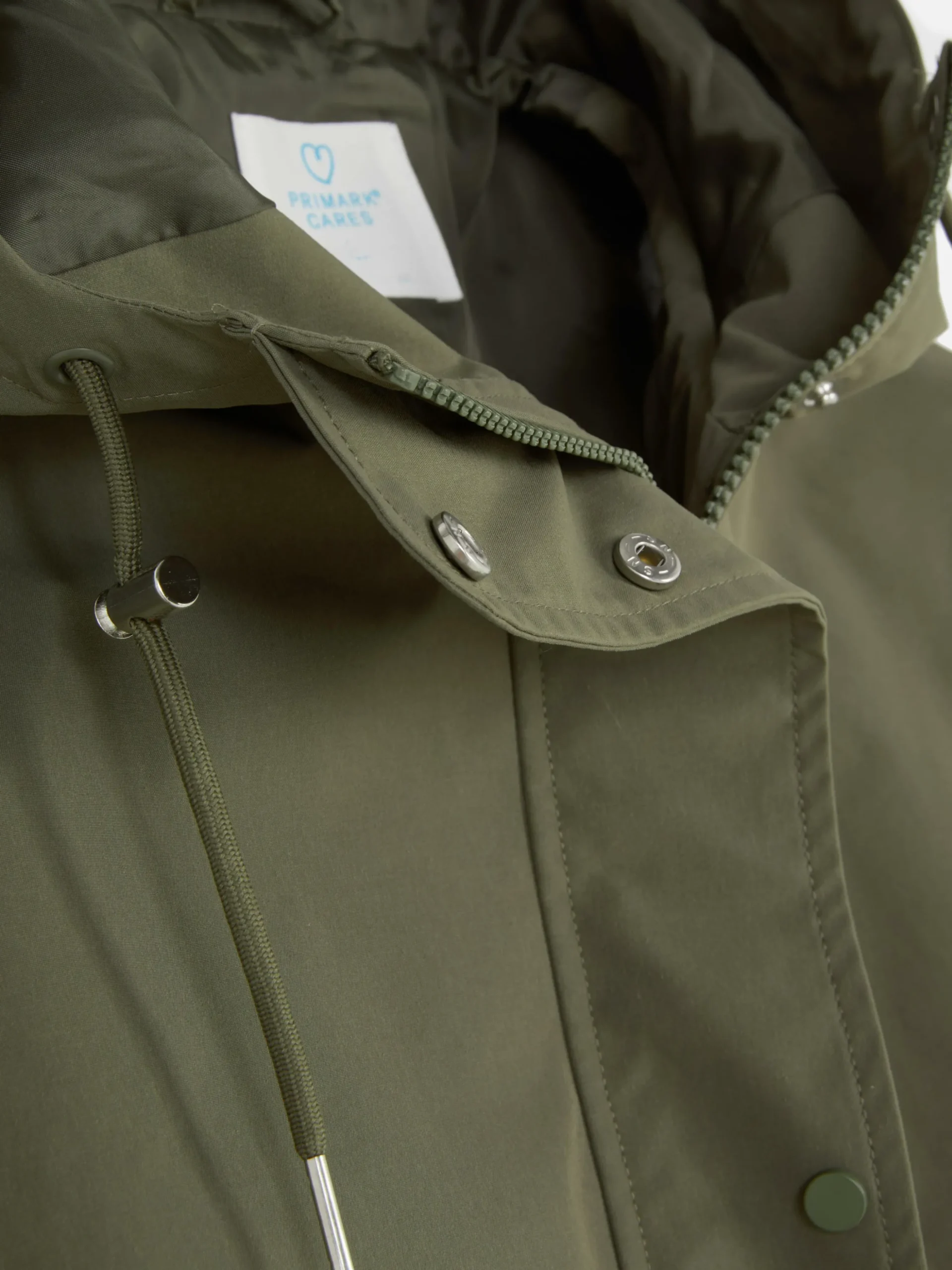 Parka Impermeable Con Cordón De Ajuste