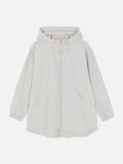 Parka Impermeable Ligera Con Capucha