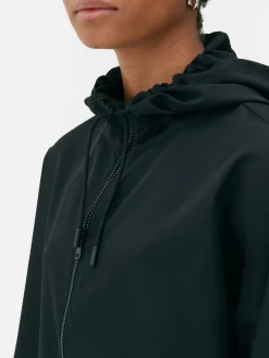 Parka Impermeable Ligera Con Capucha