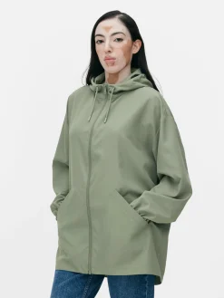 Parka Impermeable Ligera Con Capucha