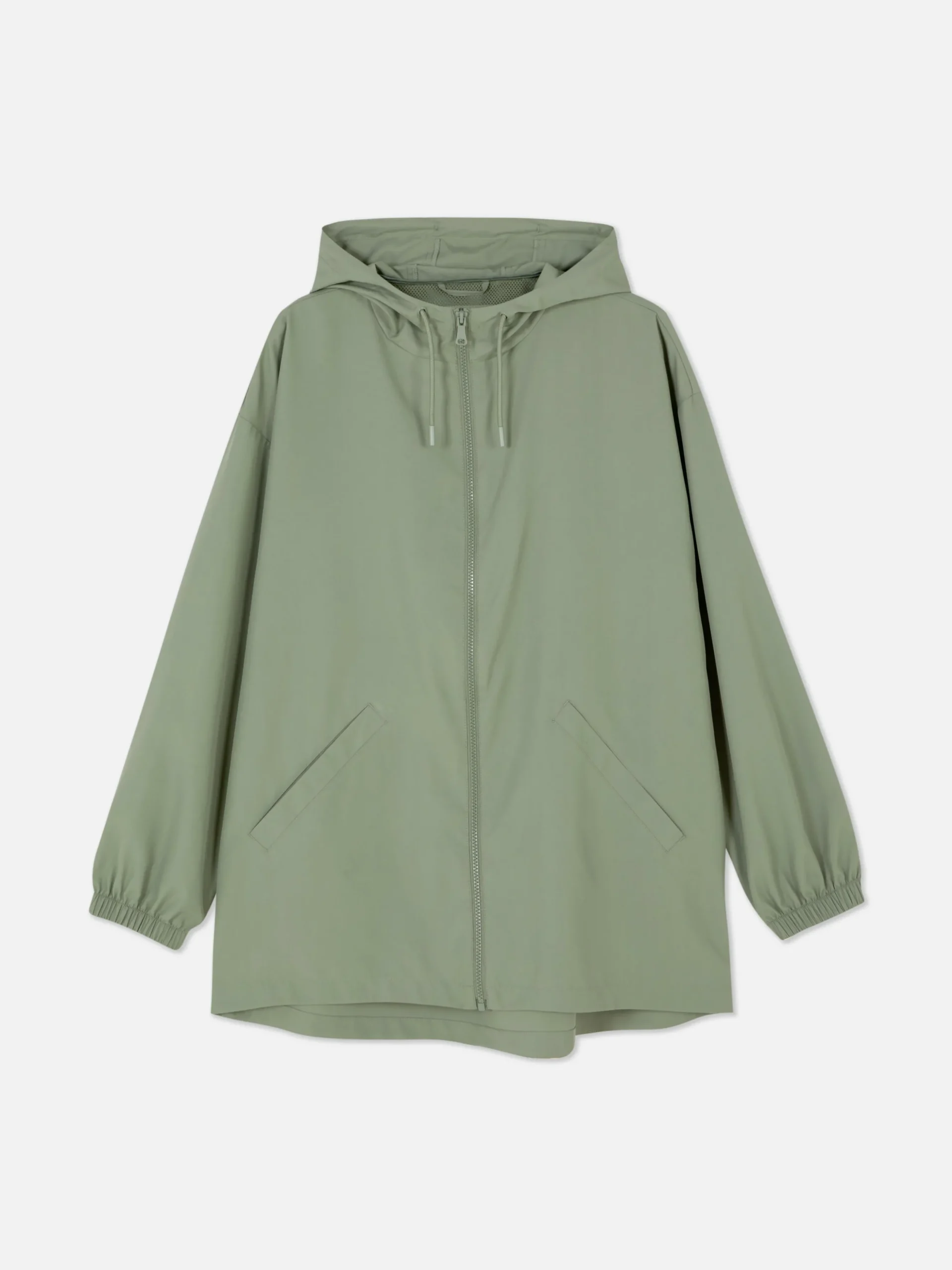 Parka Impermeable Ligera Con Capucha