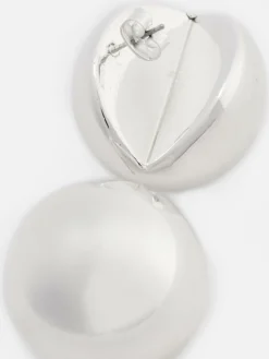 Pendientes De Botón De Orbe Con Diseño Recortado