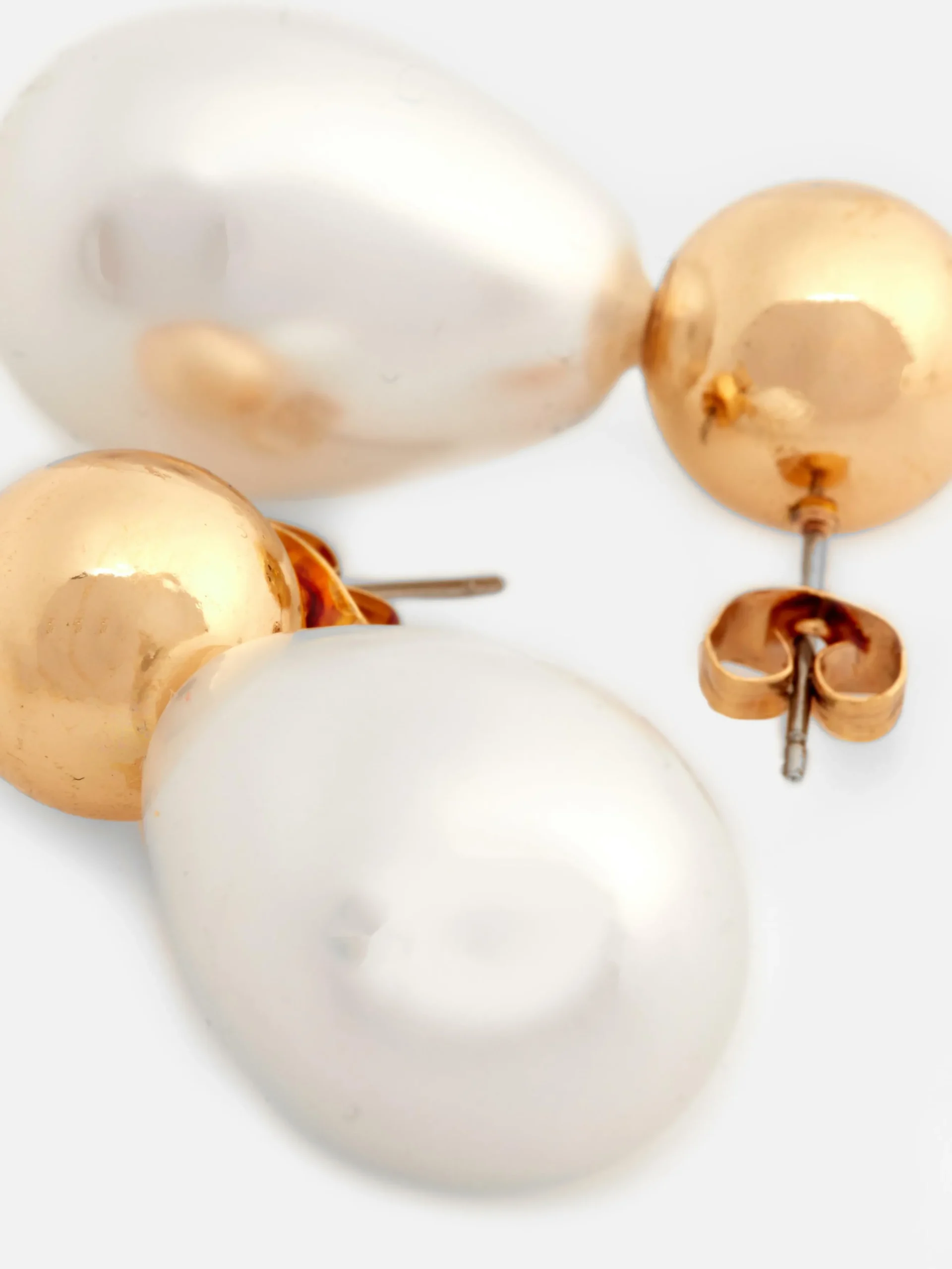 Pendientes Largos De Perlas Sintéticas