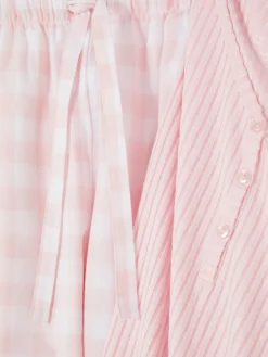 Pijama Con Camiseta De Cuello Henley Y Pantalones