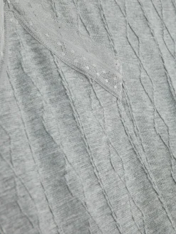 Pijama Con Camiseta De Tirantes De Punto De Ochos