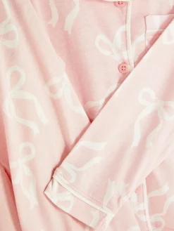 Pijama De Manga Larga Con Lazo