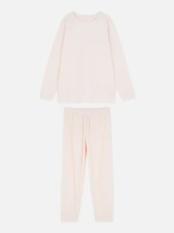 Pijama De Manga Larga De Microfelpa