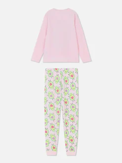 Pijama De Velvetón Con Estampado De Aguacate