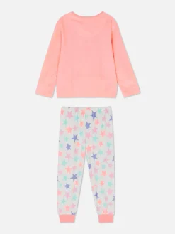 Pijama Largo De Velvetón Con Arcoíris