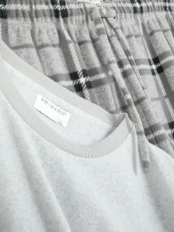 Pijama Largo Suave De Cuadros