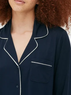 Pijamas De Punto De Manga Larga Y Corte Boyfriend