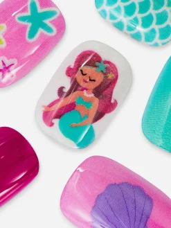 Pintalabios Mate Miniuñas Postizas A Presión Con Sirenas