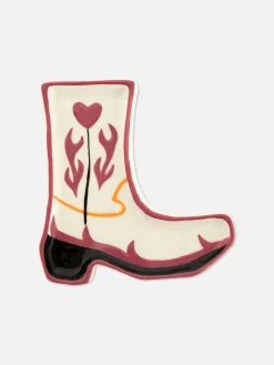 Plato Decorativo En Forma De Bota De Vaquero