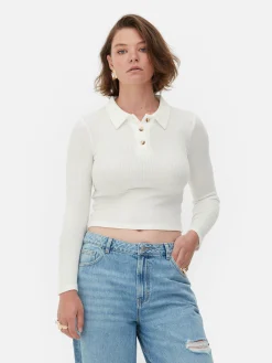 Polo Acanalado De Manga Larga De Rita Ora