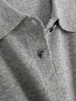 Polo De Punto De Manga Larga Y Con Cuello