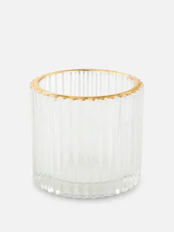 Portavelas Estriado Para Velas De Té