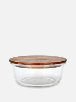 Recipiente De Almacenaje De Vidrio Redondo