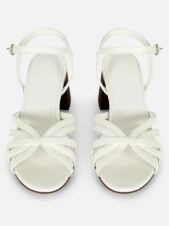 Sandalias De Tacón Con Tiras Cruzadas