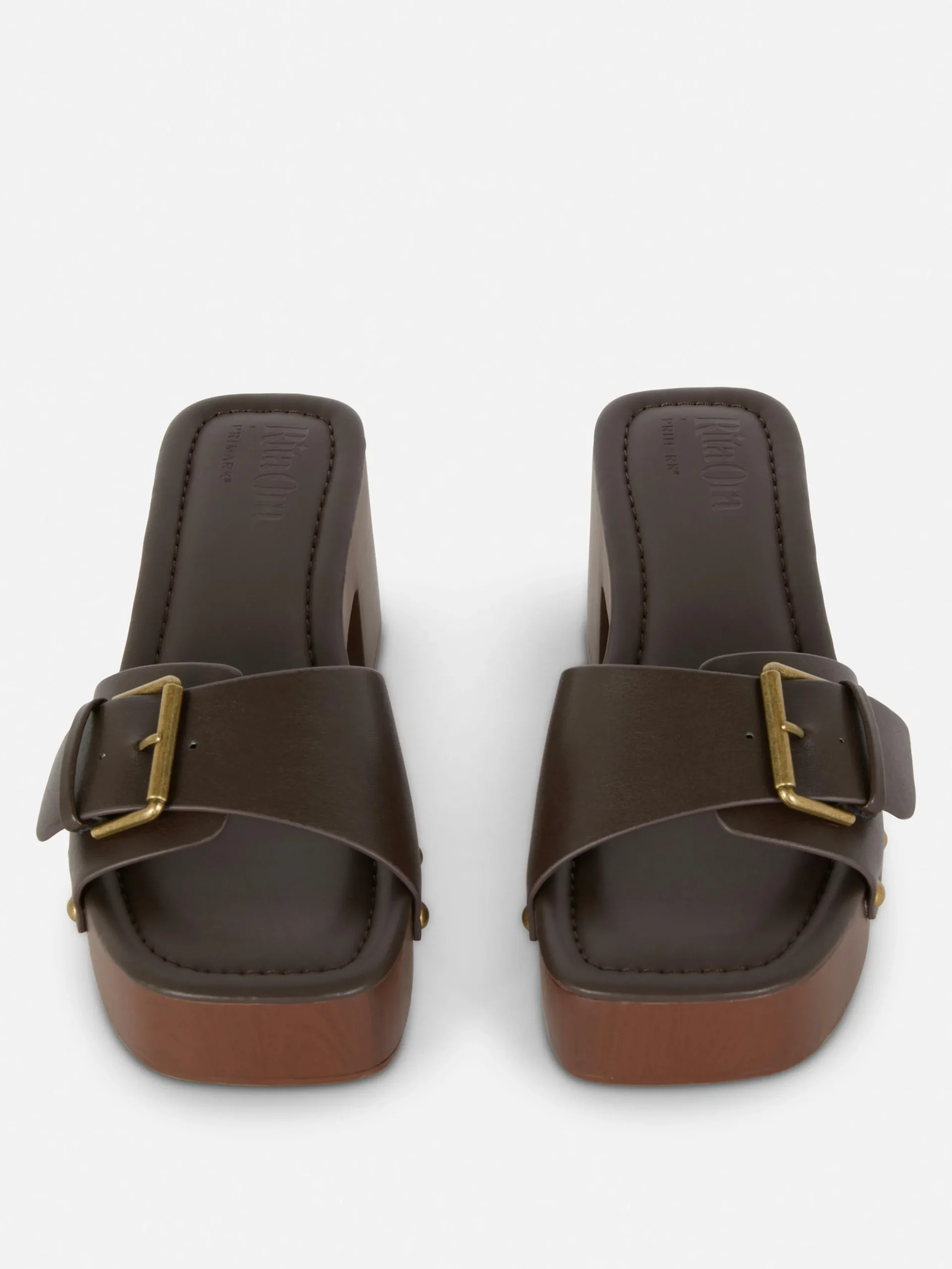 Sandalias Tipo Zueco De Tacón Grueso De Rita Ora