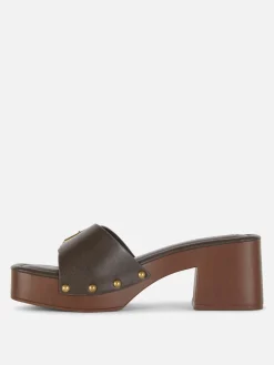 Sandalias Tipo Zueco De Tacón Grueso De Rita Ora