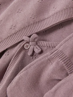 Set Con Cárdigan, Leggings Y Gorra De Punto A Juego